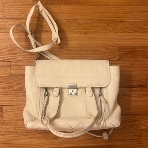 [3.1 Philip Lim] white leather Pashli Sachel